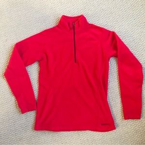 Marmot Hot Pink Fleece Quarter Zip, Size Medium